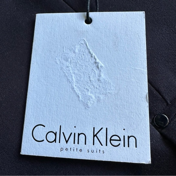 Calvin Klein Navy Blue Blazer  - Fully Lined - NWT Never Worn 14 Petite - Picture 12 of 14
